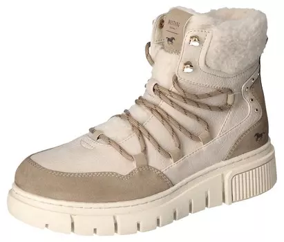 Зимние сапоги MUSTANG, цвет Ecru/Dark beige