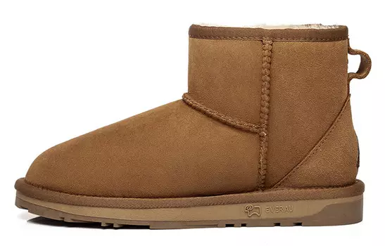 Зимние сапоги унисекс каштановые Everau