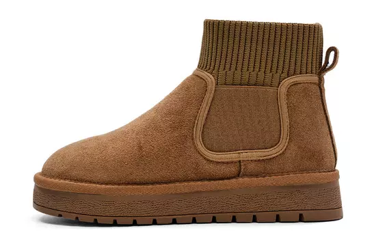 Зимние сапоги женские карамельные Eblan, цвет Caramel (Fleece-lined)