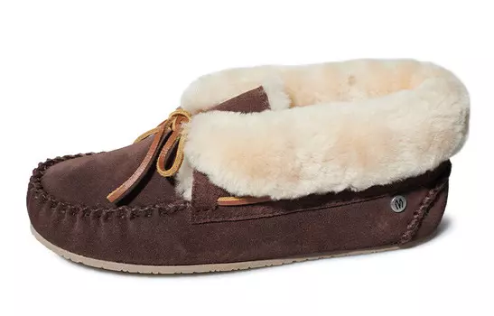 Зимние сапоги женские шоколадные Minnetonka, цвет Chocolate