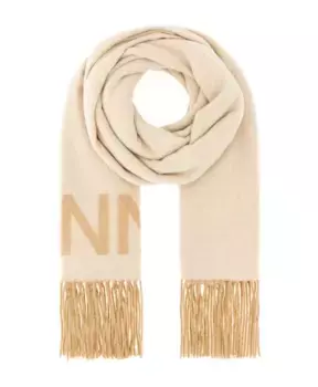 Зимние шарфы Ganni, бежевый