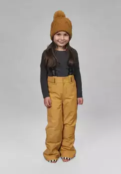 Зимние штаны WeeDo "LIODO Lion", снегозадержатель с крючками для сноубордических ботинок, застегиваемые штанины, коричневый