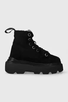 Зимние замшевые ботинки из овчины Matilda Inuikii, черный