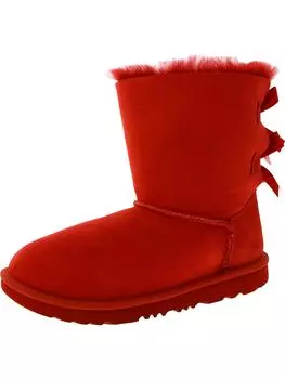 Зимние замшевые сапоги Bow II для девочек на подкладке UGG, цвет Samba Red