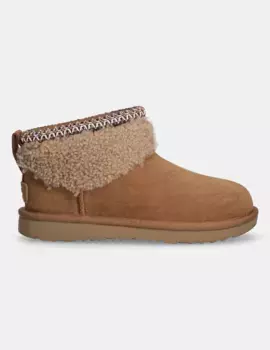 Зимние замшевые угги для мальчиков KIDS CLASSIC ULTRA MINI MAXI CURLY Ugg, коричневый