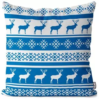 Зимний чехол на подушку VOID со скандинавским узором, чехол для подушки из полиэстера, водонепроницаемый, для улицы и дома, размер подушки: 60 x 60 см