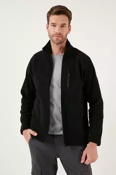 Зимний флисовый кардиган Slim Fit с мягкой текстурой цвета розового золота 59060501 Buratti, черный