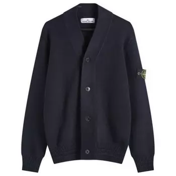 Зимний хлопковый кардиган Stone Island, синий