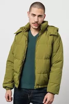 Зимний пуховик United Colors Of Benetton, зеленый