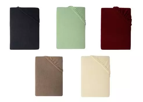 Зимний пушистый трикотаж приталенный лист нуга/коричневый 90х200 - 100х200 см Arle-Living