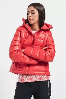 Зимний стеганый пуховик Helly Hansen, красный