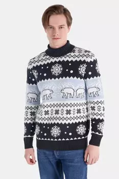 Зимний свитер с принтом Colin'S, белый