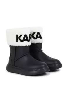 Зимняя кожаная обувь Karl Lagerfeld для мальчиков и девочек, черный