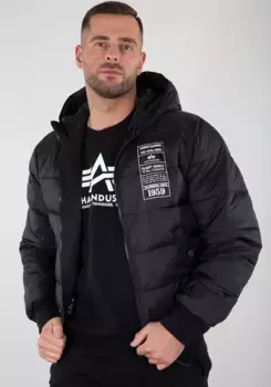 Зимняя куртка Alpha Industries " Alpha Industries Мужчины - Куртки-бомберы с капюшоном Puffer FD Rev.", черный
