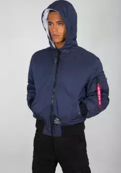 Зимняя куртка Alpha Industries " Alpha Industries Мужчины - Куртки-бомберы с капюшоном Puffer FD Rev.", цвет New Navy
