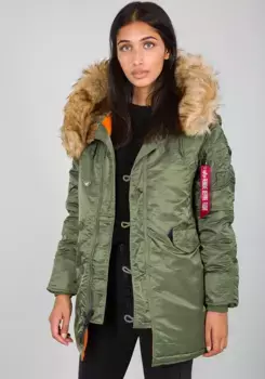 Зимняя куртка Alpha Industries " Alpha Industries Women - Куртки для холодной погоды N-3B VF 59 Wmn", зеленый