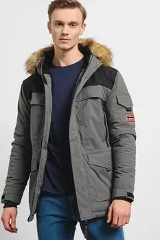 Зимняя куртка Anicar с капюшоном Geo Norway, черный