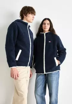 Зимняя куртка BADGE ZIP UNISEX Tommy Jeans, темно-синий