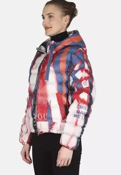 Зимняя куртка BEDRUCKTE SOLARBALL MIT KAPUZE, TUNNELZUG AN KAPUZE, REISSVERSCHLUSS UND QUERSTEPPUNG FUCHS SCHMITT, цвет Mottled Red