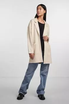 Зимняя куртка - Белый - Двубортный PIECES, белый