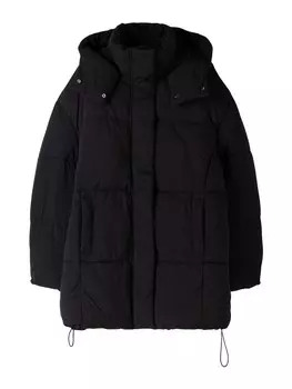 Зимняя куртка Bershka, черный