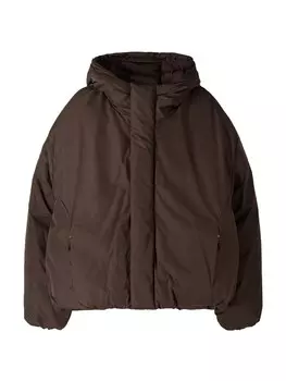 Зимняя куртка Bershka, коричневый