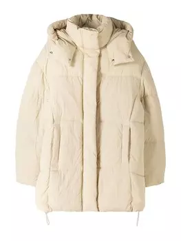 Зимняя куртка Bershka, кремовый