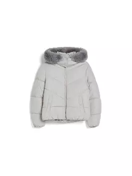 Зимняя куртка Bershka, светло-серый