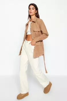 Зимняя куртка - Бежевая - Базовая Trendyol, бежевый