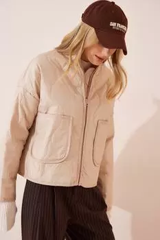 Зимняя куртка - Бежевый - Парка Happiness stanbul, бежевый