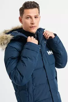 Зимняя куртка Bouvet на пуховом наполнителе и капюшоне на эко-пухе Helly Hansen, синий