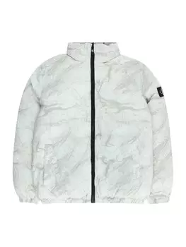 Зимняя куртка Calvin Klein Reversible Marble AOP, серый/белый