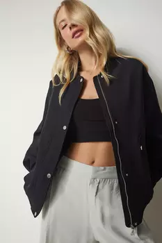 Зимняя куртка - черная - базовая Happiness stanbul, черный