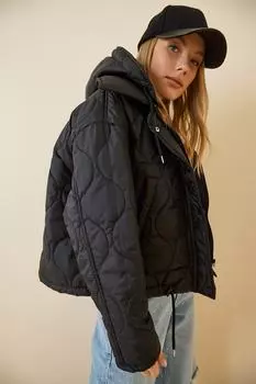 Зимняя куртка - Черный - Парка Happiness stanbul, черный