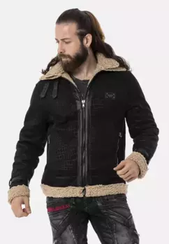 Зимняя куртка Cipo & Baxx экстравагантного вида, черный