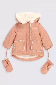 Зимняя куртка Coccodrillo розовая с капюшоном