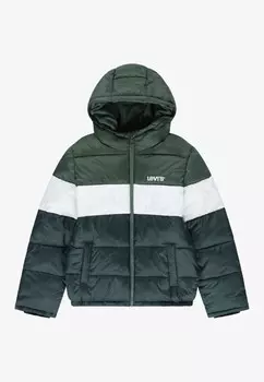 Зимняя куртка COLOR BLOCK PUFFER Levi's, темно-зеленый
