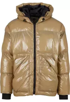 Зимняя куртка DEF "DEF Men's DEF Shiny Puffer Jacket" (1 шт.), с капюшоном, бежевый