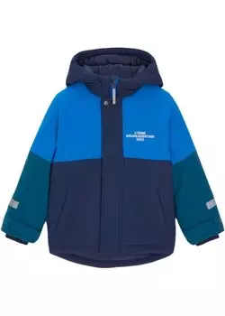 Зимняя куртка для мальчика в цветных блоках Bpc Bonprix Collection, синий
