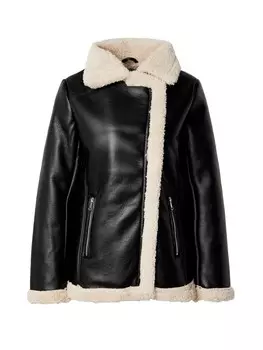 Зимняя куртка Dorothy Perkins Longline Borg Aviator, черный