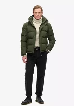 Зимняя куртка EVEREST HOODED PUFFER Superdry, зеленый