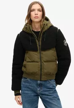 Зимняя куртка EVEREST HYBRID Superdry, зеленый