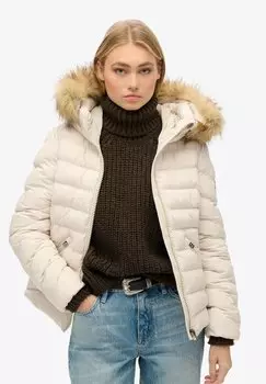 Зимняя куртка FUJI HOODED PADDED Superdry, бежевый
