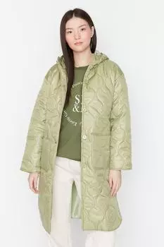 Зимняя куртка - хаки - базовая Trendyol, хаки