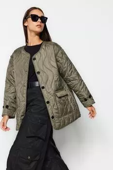 Зимняя куртка - Хаки - Пуховик Trendyol, хаки