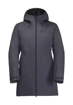 Зимняя куртка Heidelstein Ins с капюшоном, дышащая, непромокаемая, женская Jack Wolfskin, цвет Graphite