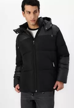 Зимняя куртка HOODED BLOUSON KARL LAGERFELD, черный