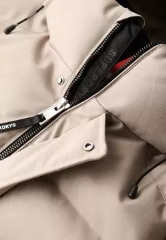Зимняя куртка HOODED PUFFER Superdry, бежевый