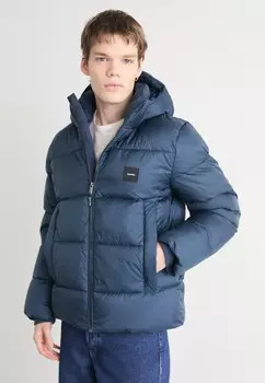 Зимняя куртка HOODED QUILT PUFFER Calvin Klein, темно-синий