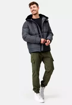 Зимняя куртка INDICODE JEANS, антрацит